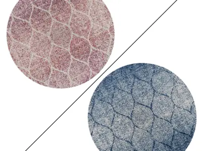Round Rug Set 144 3D model