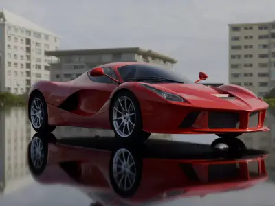 Ferrari LaFerrari 3D Model Low-poly 3D model