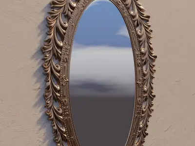 Carved Frame 3 Low-poly 3D model