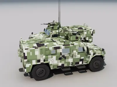  Dongfeng armored vehicle  3D model