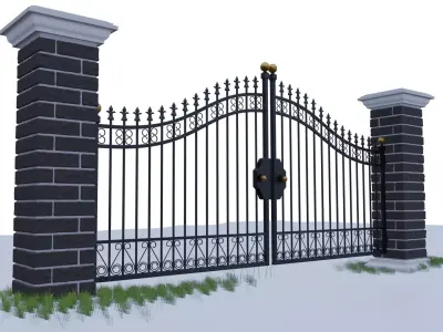 Gate iron wrought 3D model
