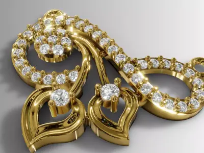 Infinity Diamond Pendant 3D print model