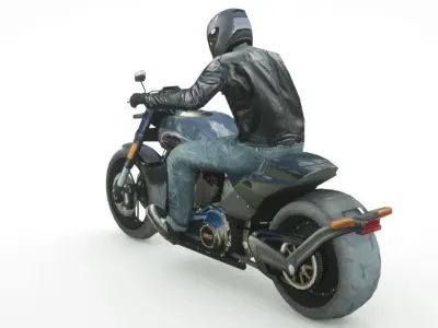 2020 Harley Davidson Live FXDR Low-poly 3D model