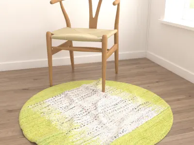 Round Rug Set 251 3D model