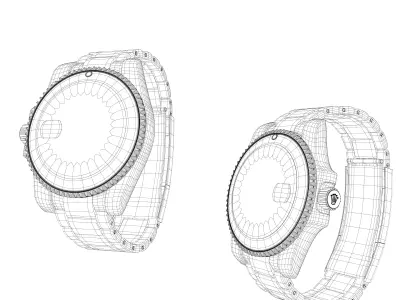 Luxury Gold Rolex Watch  High Poly 3D Model 3D model