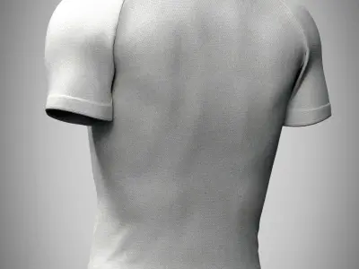 Football jersey mens t-shirt Marvelous Designer  UV map 3D model