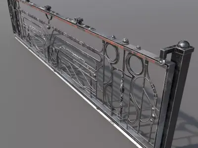 sliding gates 1 3D model