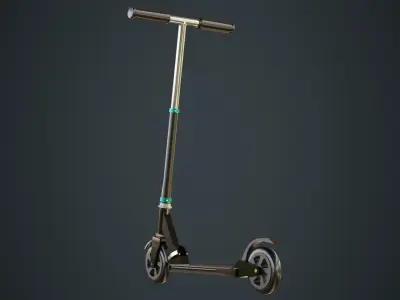 Kick Scooter 2 Untextured 3D model