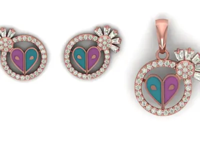 Pendant Necklace 3D print model 11