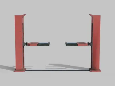 Simple Car Lift  Car Jack PBR Animated Low-poly 3D model