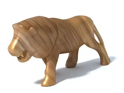 Marble Lion Decoration 3D model