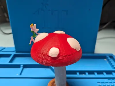 Mushroom With a Fairy on Top Free 3D print model