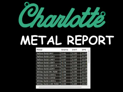 MODELO DE IMPRESION 3D DIJE CHARLOTTE CON DIAMANTES   3D print model