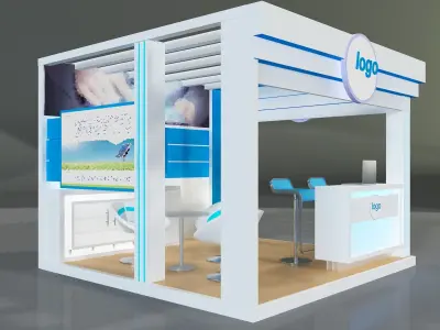 Booth Exhibition Stand a131 3D model