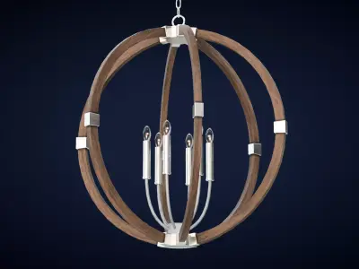 Bastian Orb Chandelier Low-poly 3D model