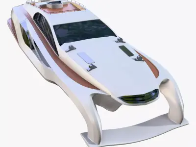 High-Speed Luxury Yacht M1 3D model