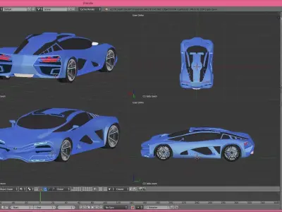 Lada Raven  Low-poly 3D model