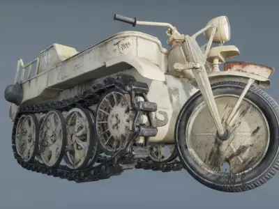 NSU Kettenkrad Low-poly 3D model