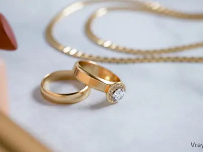 White table with cosmetics and jewellery scene SWR 3D model