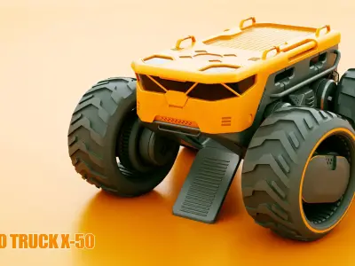 CARGO TRUCK X-50  Rigged 3D model