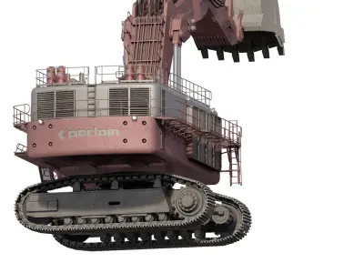 Poclain mining excavator 3D model