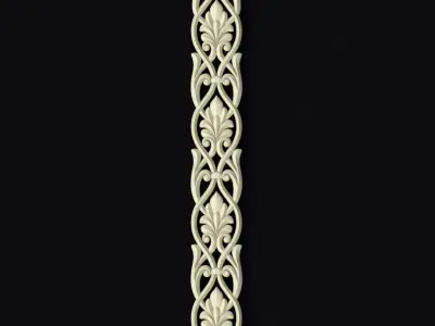 Central decor ornament for furniture 3D model 385