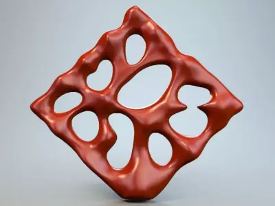 Space diamond statuette P 3D print model