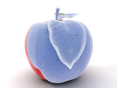 Glossy Red Apple model pack Low-poly 3D model