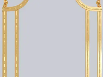Classic frame of luxurious gold interior inlaid gold leaf CNC 3D model buy
