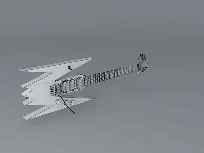 Pointy guitar Free 3D model