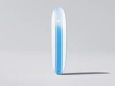 Funboard Surfboard 3D Model 6 Design Variants Included Low-poly 3D model
