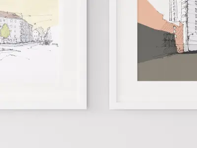 Picture Frames Sketch Digital 3D model