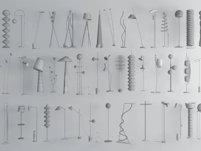 Modern Floor Lamp Collection 3D Models 3D model