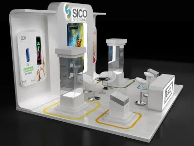 Booth Exhibition Stand a303b  3D model