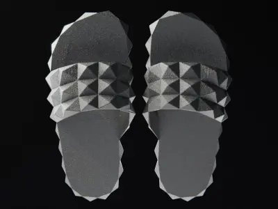 Spiky Sandals Low-poly 3D model