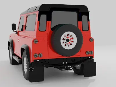 Range Rover defender 3d model  with textures Suv 3d model  Low-poly 3D model