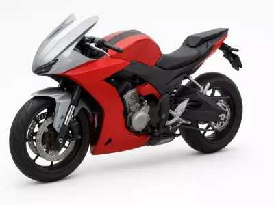 Low Poly and Mid Poly Sport Motorcycle 3D Model Game Ready Asset Free low-poly 3D model