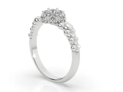 diamond bubbls ring 3D print model