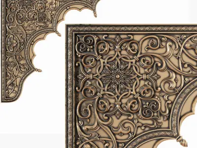 arabic decor cnc set 3D Model Collection