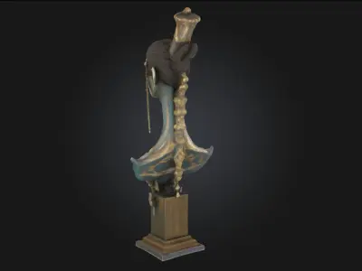 Mystical Fusion Bust  A Sculpture of Arcane Harmony 3D model
