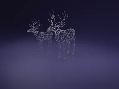 Wire deer 3D model