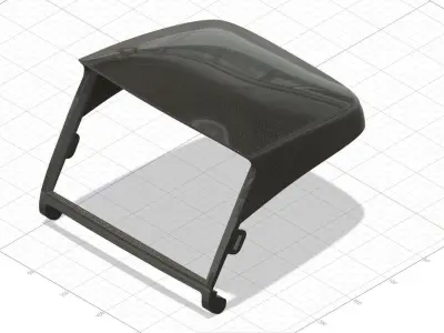 Subaru Impreza center pod housing for LCD screen 3D print model