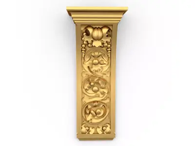 Decorative Bracket carved classic cnc 3d printing 05 3D print model