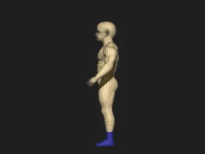 BOY BODYBUILDER  Low-poly 3D model