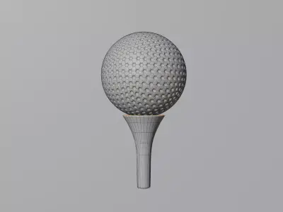 Golf Ball Low-poly 3D model