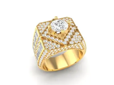 HONGKONG LUXURY DIAMOND RING FOR MEN 572 3D print model