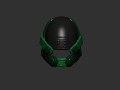 helmet high poly sculpt 3d printable  3D model 29