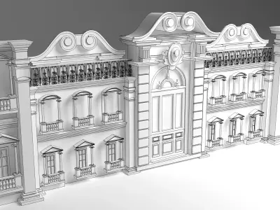Roman facade 3D model