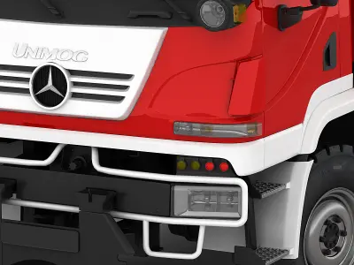 Mercedes Unimog U20 Fire Truck 3D model