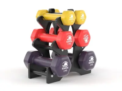 Fitness Dumbbell Set 3D model